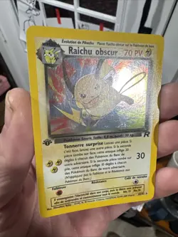 Pokemon TCG Raichu Obscur 83/82 Holo 1st Edition French Team Rocket - Image 1