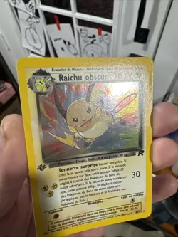 Pokemon TCG Raichu Obscur 83/82 Holo 1st Edition French Team Rocket - Image 4