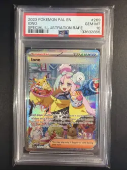 Pokemon TCG Paldea Evolved Iono #269 Sepcial Illustration Rare PSA 10 - Image 1