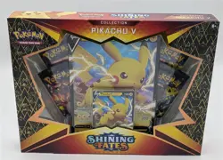 Sealed 2021 Pokemon TCG Shining Fates Collection Pikachu V Box - Image 1