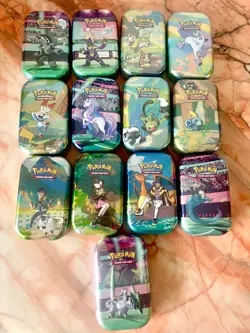 [BRAND NEW SEALED] POKEMON TCG Crown Zenith Mini Tin Mix Set (13 tins) In Stock - Image 1