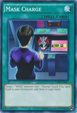 Yugioh! LP Mask Charge - SDHS-EN021 - Common - Unlimited Edition Lightly Played, - Image 1