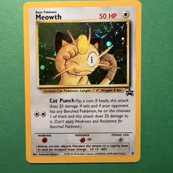 Pokemon TCG Meowth Promo 10 Rare Holo Gameboy Card NM Pretty Swirl! - Image 1
