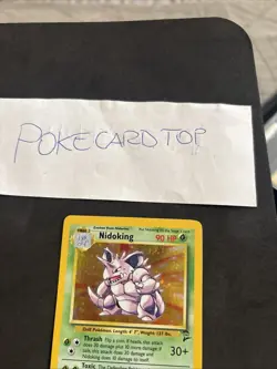 Pokemon Card Nidoking 11/130 Set Base-eng-holo-swirl-Nm/Mint! - Image 2