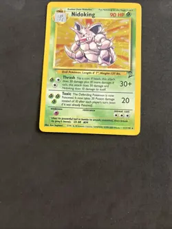 Pokemon Card Nidoking 11/130 Set Base-eng-holo-swirl-Nm/Mint! - Image 3