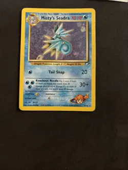 Pokemon Card Misty's Seadra 9/132 Gym Heroes- Eng-Holo-Good! - Image 3