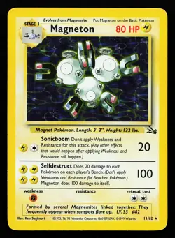 Magneton 11/62 Holo Rare Fossil Pokemon Card - Image 1