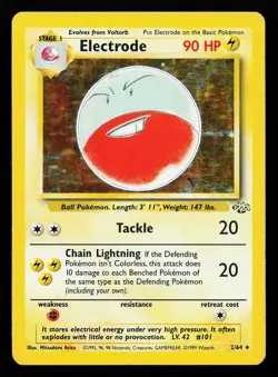 Electrode 2/64 Holo Rare Jungle Pokemon Card - Image 1