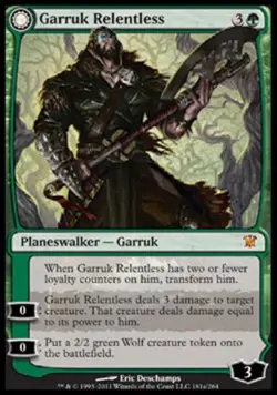 Garruk Relentless (Garruk, the Veil-Cursed) - Medium Play MTG Innistrad - Image 1