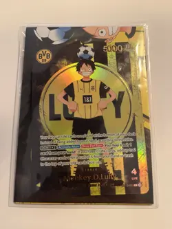 One Piece x BvB Monkey D Luffy Ruffy Promo Card Sealed New Near Mint ST13-003 D - Image 1