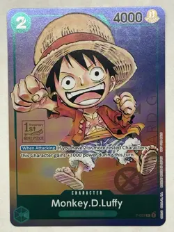 Monkey D Luffy P-037 1st Anniversary Tournament STAMP Promo One Piece Card - Image 1
