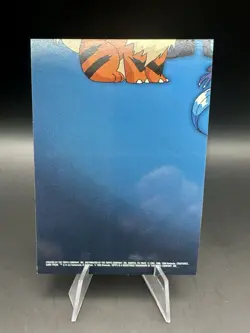 Topps Pokemon 1st print blue logo rainbow foil TV11 Meowth #52 puzzle card - Image 2