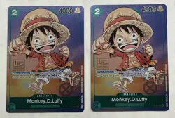 Monkey D Luffy P-037 1st Anniversary Tournament STAMP Promo (2x) One Piece Card - Image 1