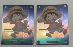 Monkey D Luffy P-037 1st Anniversary Tournament STAMP Promo (2x) One Piece Card - Image 3