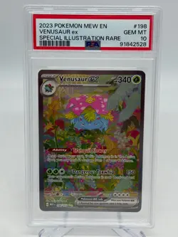 2023 Pokemon MEW EN Venusaur EX Special Illustration Rare Card #198 PSA 10 GEM - Image 1