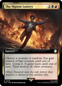 The Nipton Lottery (Extended Art) -Foil Light Play MTG Universes Beyond: Fallout - Image 1