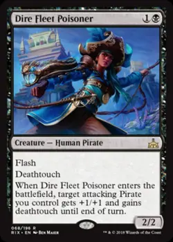 Dire Fleet Poisoner -Foil Light Play MTG Rivals of Ixalan - Image 1