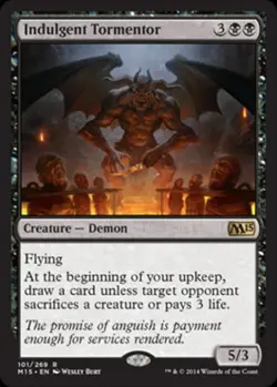 Indulgent Tormentor -Foil Medium Play MTG Magic 2015 Core Set - Image 1