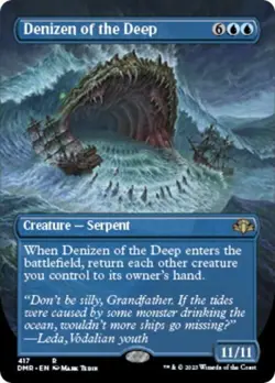 Denizen of the Deep (Borderless) -Foil Near Mint MTG Dominaria Remastered - Image 1