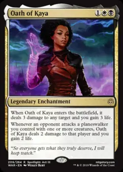 Oath of Kaya - Light Play MTG War of the Spark - Image 1