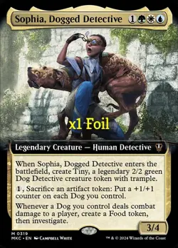 MTG Foil Borderless CMD Murders at Karlov Manor MKC Sophia Dogged Detective MINT - Image 1