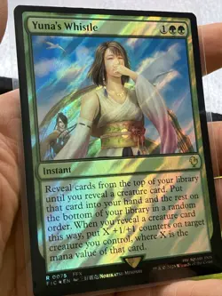 NM Surge Foil Yuna's Whistle, MTG, Final Fantasy Commander, Magic, 75 - Image 1