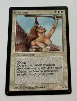 Serra Angel Beta Edition MP Moderately Played MTG Magic the Gathering -- S2G -- - Image 1