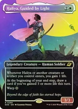 MTG Haliya, Guided by Light (Borderless Foil) Edge of Eternities 289 NM - Image 1
