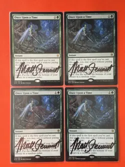 MTG - 4x Once Upon a Time - Throne of Eldraine - signed by Matt Stewart - Image 1