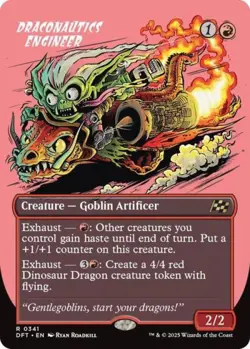 Draconautics Engineer (Borderless) -Foil Near Mint MTG Aetherdrift - Image 1