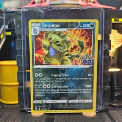 Tyranitar Pokemon Go Reverse Holo Pokemon TCG 043/078 Rare - Image 1