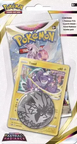 Pokemon TCG Astral Radiance Checklane Blister Pack Toxel Promo New Free UK Del📮 - Image 1