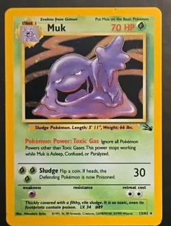 Muk - Holo - 13/62 Fossil Set - Pokemon TCG - 1999 - Image 1
