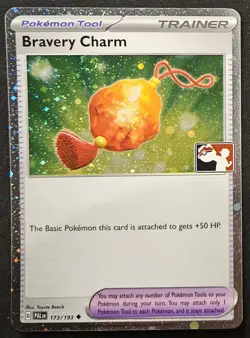 SWIRL Bravery Charm 173/193 Play! Prize Pack Series 4 Cosmos Holo Pokemon NM A - Image 1