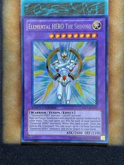 Yugioh Elemental HERO The Shining PRC1-ENV01 Secret Rare Limited Edition NM - Image 1