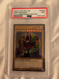 PSA 9 Yugioh LOB-EN005 Dark Magician ultra 25th Anniversary - Image 1