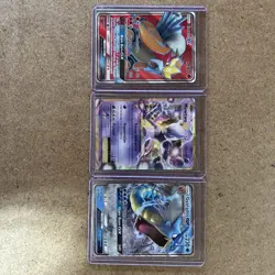 Entei GX 71/73 Mewtwo Ex Gyarados Gx -3 Card Pokemon Lot - Image 1
