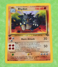 Vintage Pokemon Card First Edition Rhydon 45/64 - Image 1