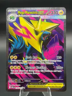 Mega Manectric ex Ultra Rare 158/132 Mega Evolution Pokemon TCG Near Mint Card - Image 1