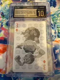Pokemon: POP 1! CGC Pristine 10 Golem Evolutionary Line Playing Card (2006) - Image 1