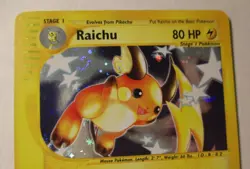 Pokemon TCG Expedition Base Raichu Holo Card 25/165 Played 2002 Electric Vintage - Image 4