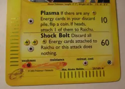 Pokemon TCG Expedition Base Raichu Holo Card 25/165 Played 2002 Electric Vintage - Image 5