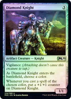 Diamond Knight FOIL Core Set 2020 / M20 NM Artifact Uncommon MAGIC CARD ABUGames - Image 1