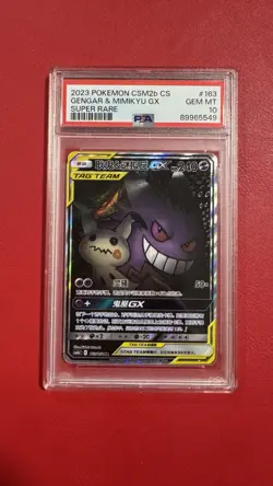 Pokemon S-Chinese Card Sun&Moon CSM2bC-163 Gengar & Mimikyu-GX SR Ultra PSA 10 - Image 1
