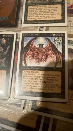 1994 Magic: The Gathering - Revised(3rd) - LORD OF THE PIT - Vintage Rare - NM - Image 1