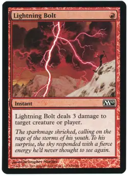 LIGHTNING BOLT [M10 MAGIC 2010] - MTG MODERN FOIL CARD [NEAR MINT] - Image 1