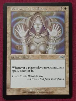 Magic The Gathering URZA'S SAGA PRESENCE OF THE MASTER white card MTG - Image 1