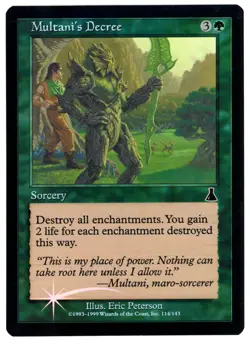 MULTANI'S DECREE [UDS - URZA'S DESTINY] - MTG VINTAGE FOIL CARD [EXCELLENT] - Image 1