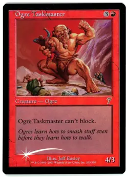 OGRE TASKMASTER [7ED - SEVENTH EDITION] - MTG VINTAGE FOIL CARD [EXCELLENT] - Image 1