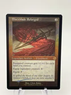 MTG Blackblade Reforged - Foil - Retro Frame, The Brothers' War: Retro Frame Art - Image 1